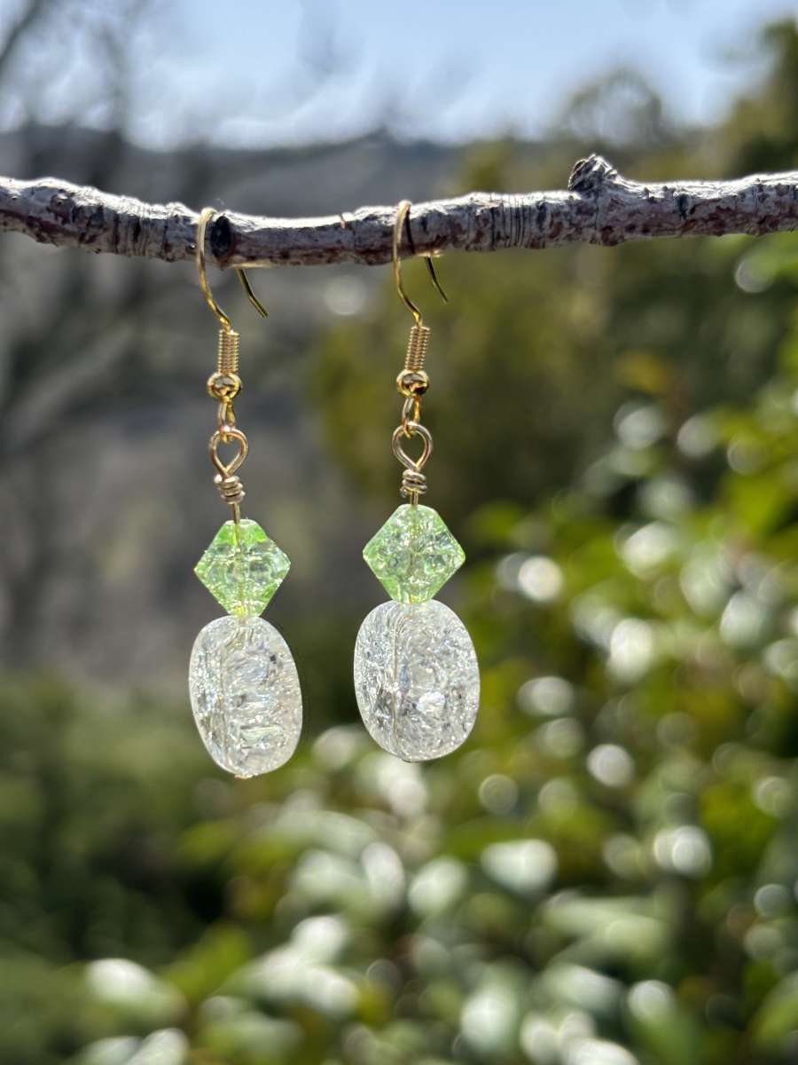 handmade glass beaded earrings