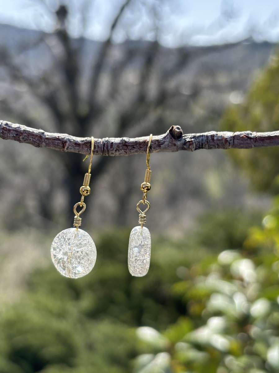 handmade glass bead earrings