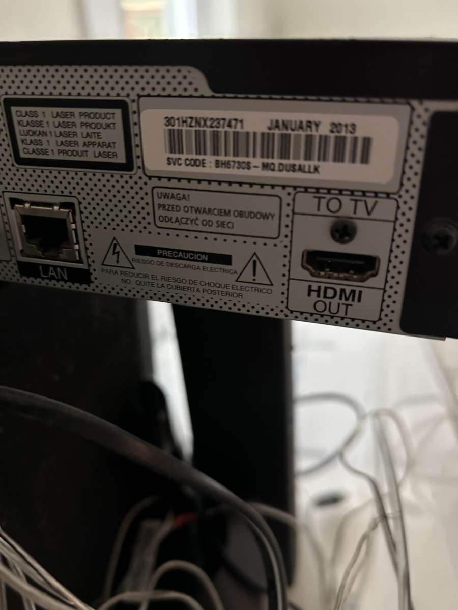 LG Blu Ray player and sound system