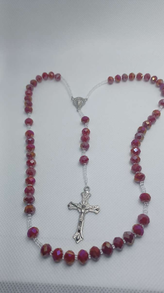 dark red rosary