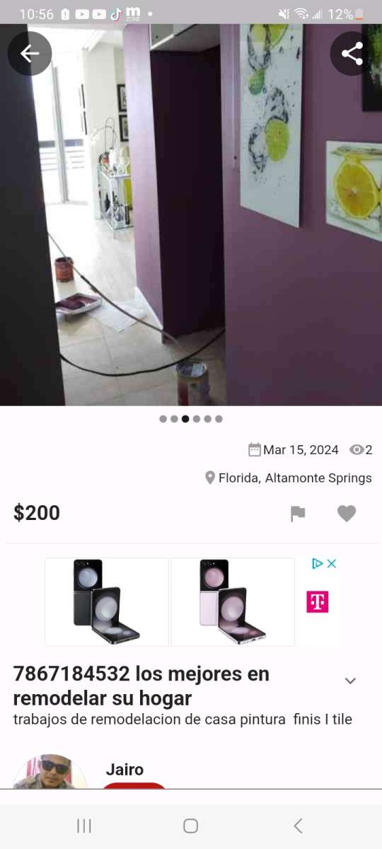 trabajos de pintura  I finis I tile estimado fri