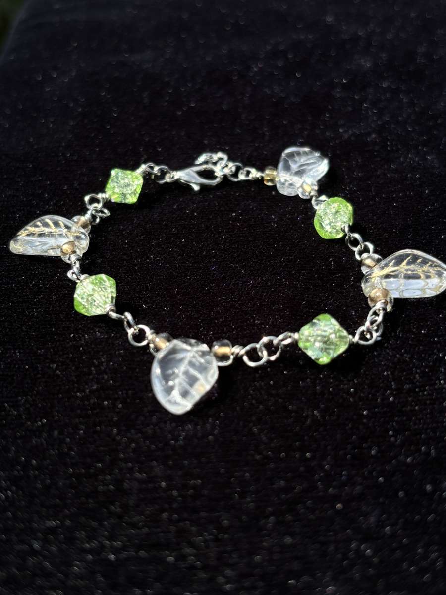handmade glass beaded bracelet