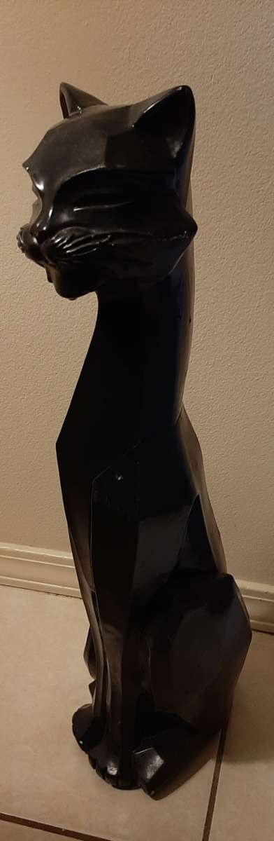 vintage Black Cat Statue