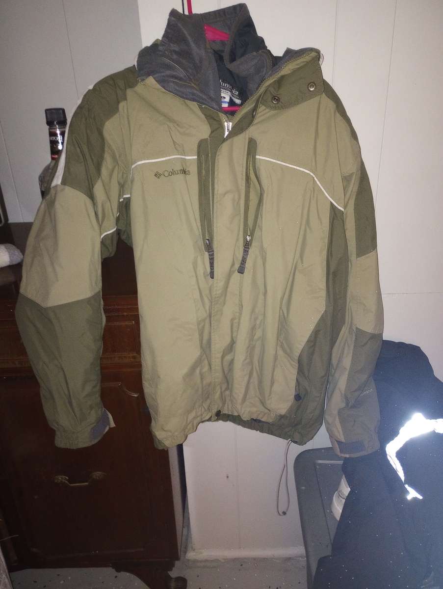 Columbia sky and rain coat