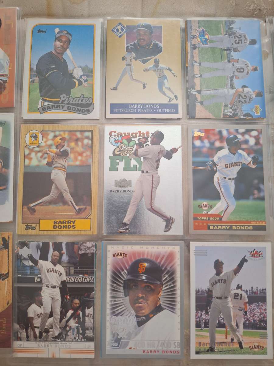 Barry bonds cards front to back in mint condition too