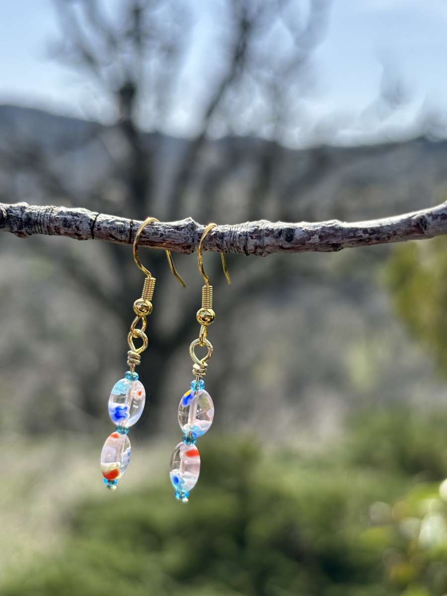handmade glass bead earrings
