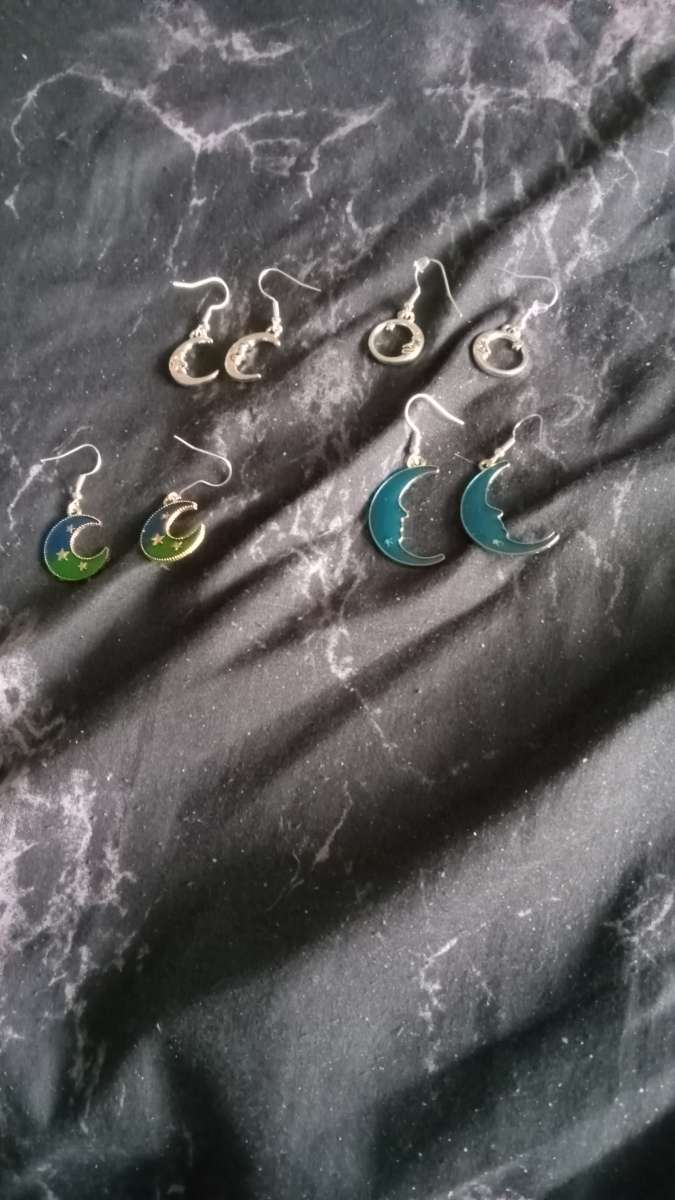 Moon themed earrings