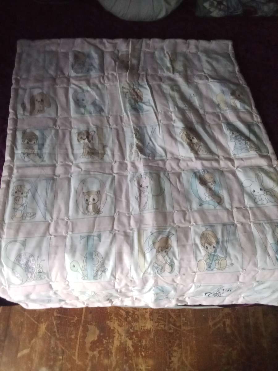 Prescious moments baby blanket reversible sides