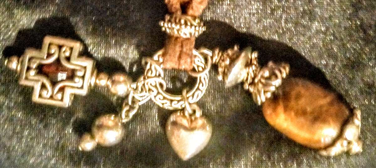 2 Brown Leather Strand with 4 Pendants