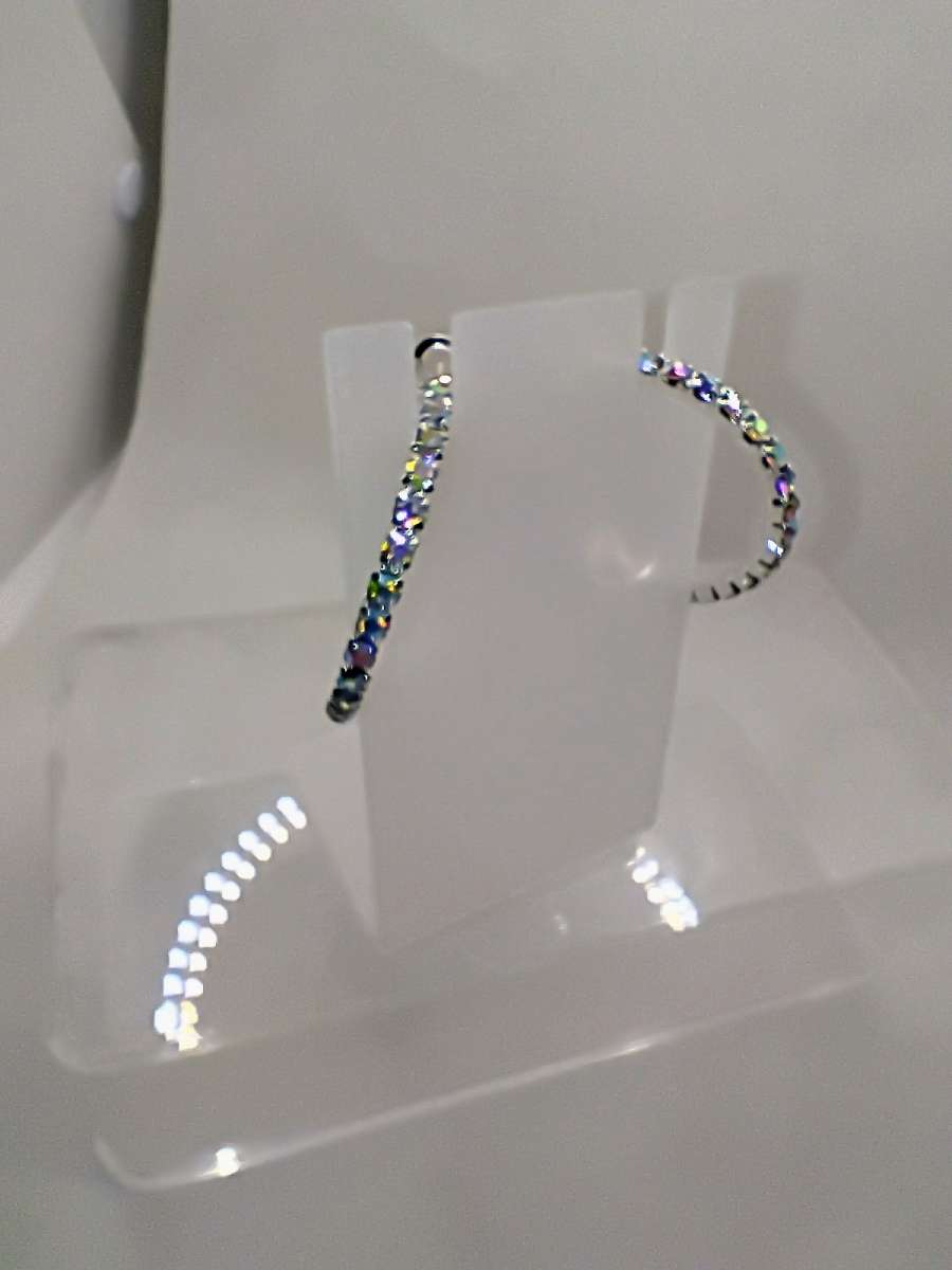 Rhinestone bracelet and earrings sey
