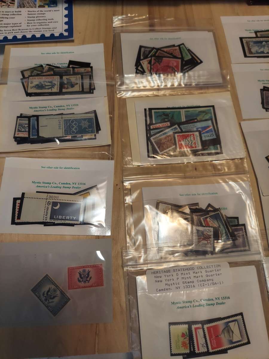 I have five hundred old post stamps and some books and some