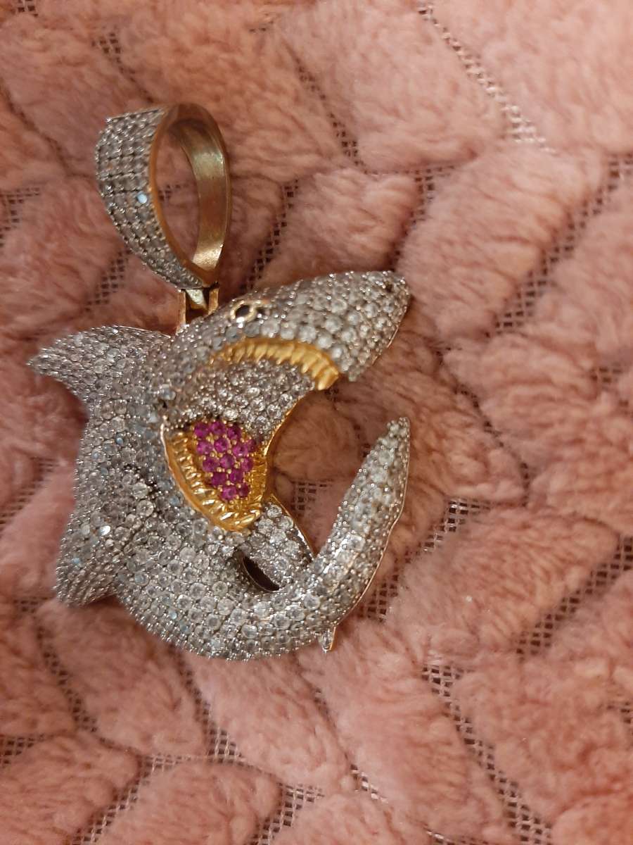 Faux SHARK PENDANT