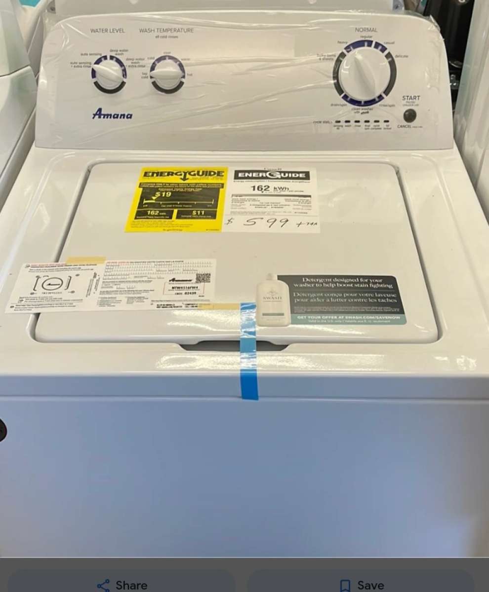 New In Box Amana Washer