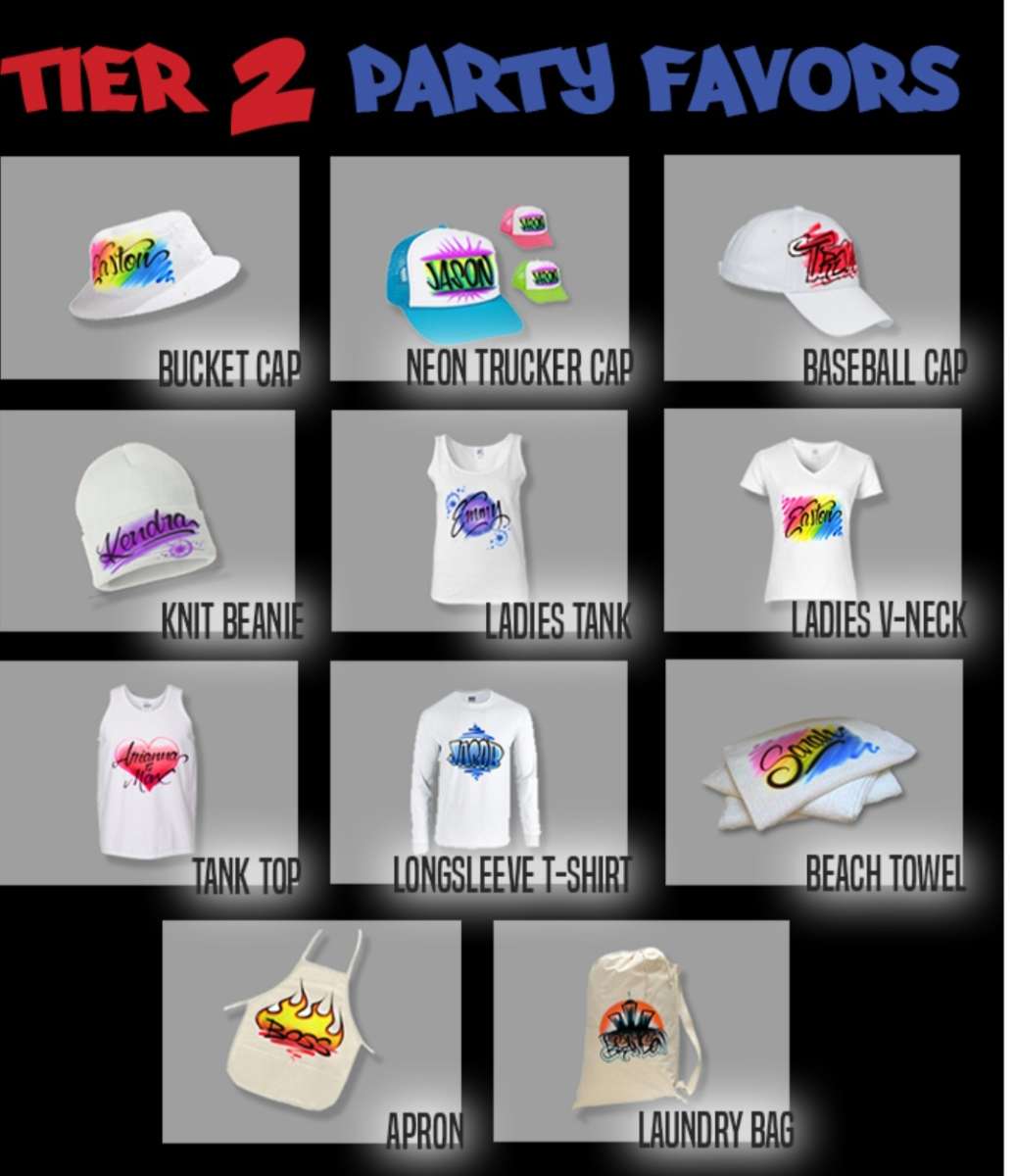 Airbrush Art and Party Event Favors