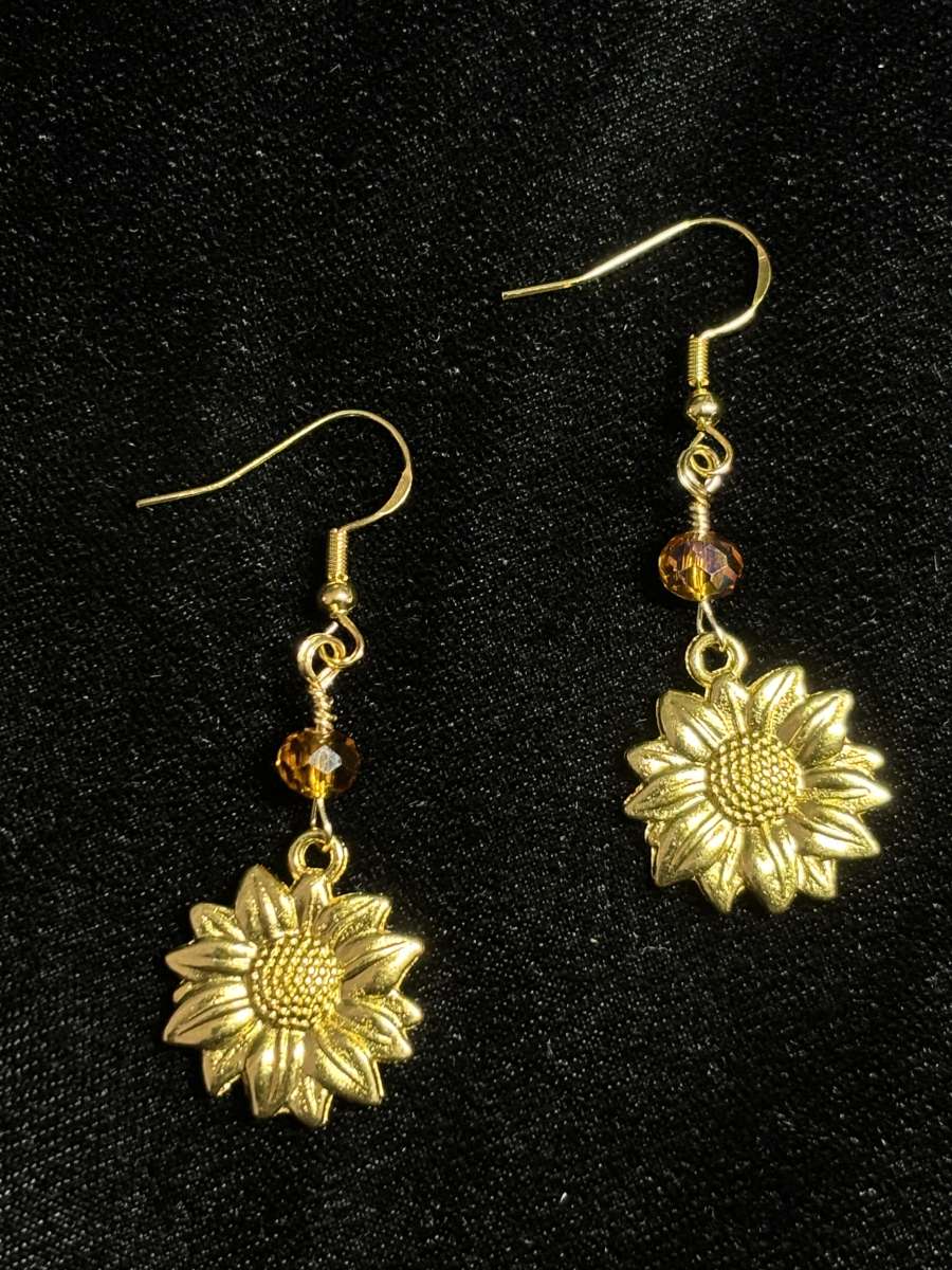Sunny Days Sunflower Earrings