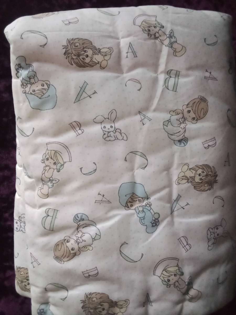 Prescious moments baby blanket reversible sides
