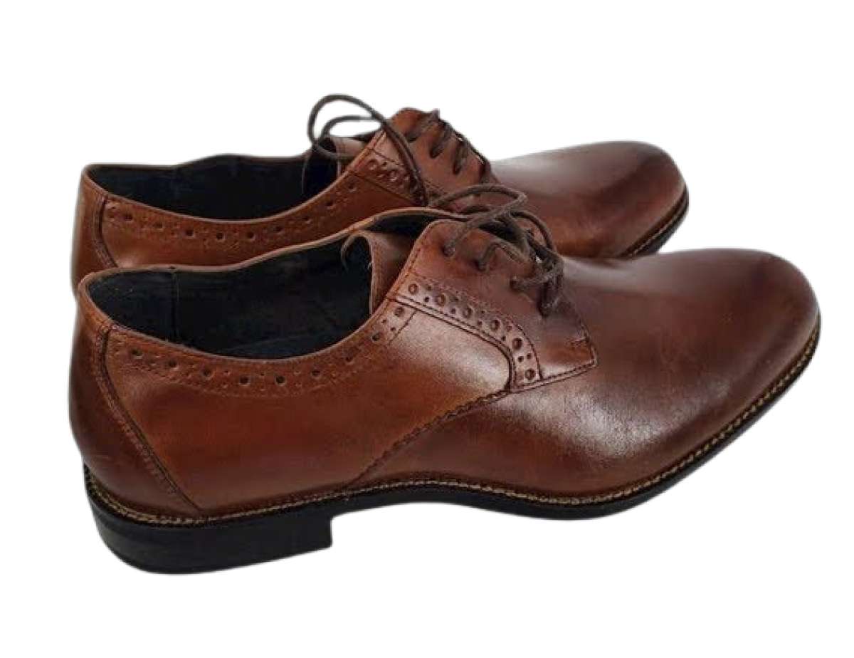 Stacy Adams Leather Graham Cognac Lace Up Oxford