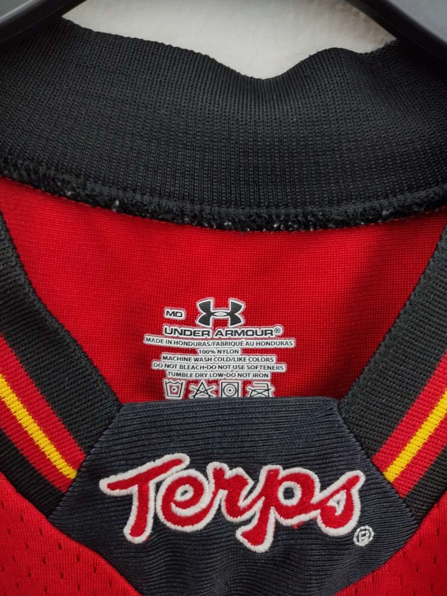 Under Armour Maryland Terrapins Terps Red White Jersey 1