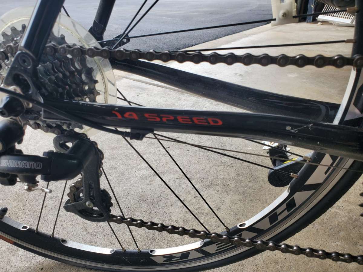 It is a like new bicycle  It has 14 speed