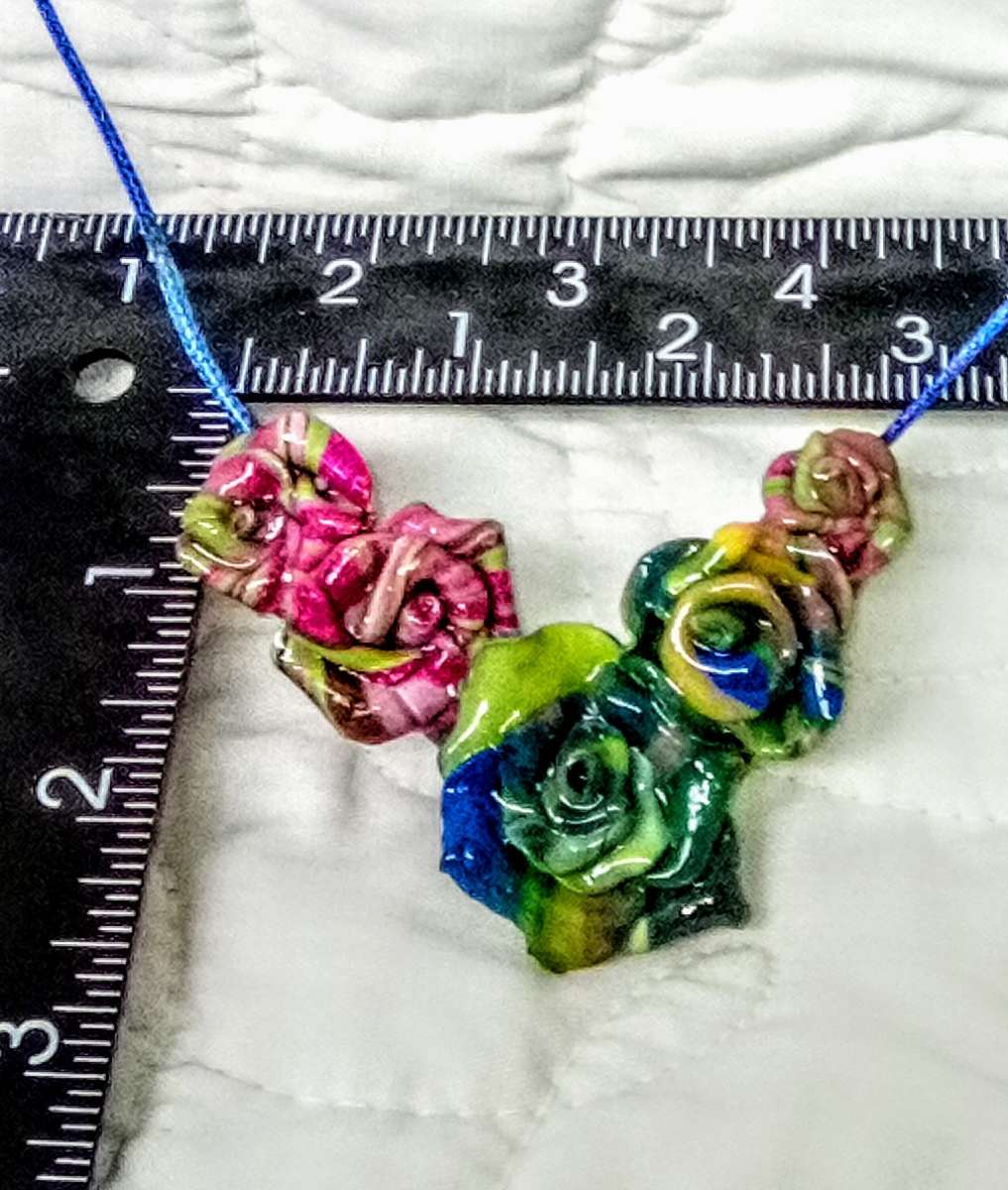 Handcrafted One of a kind Original Rose Statement Necklaces