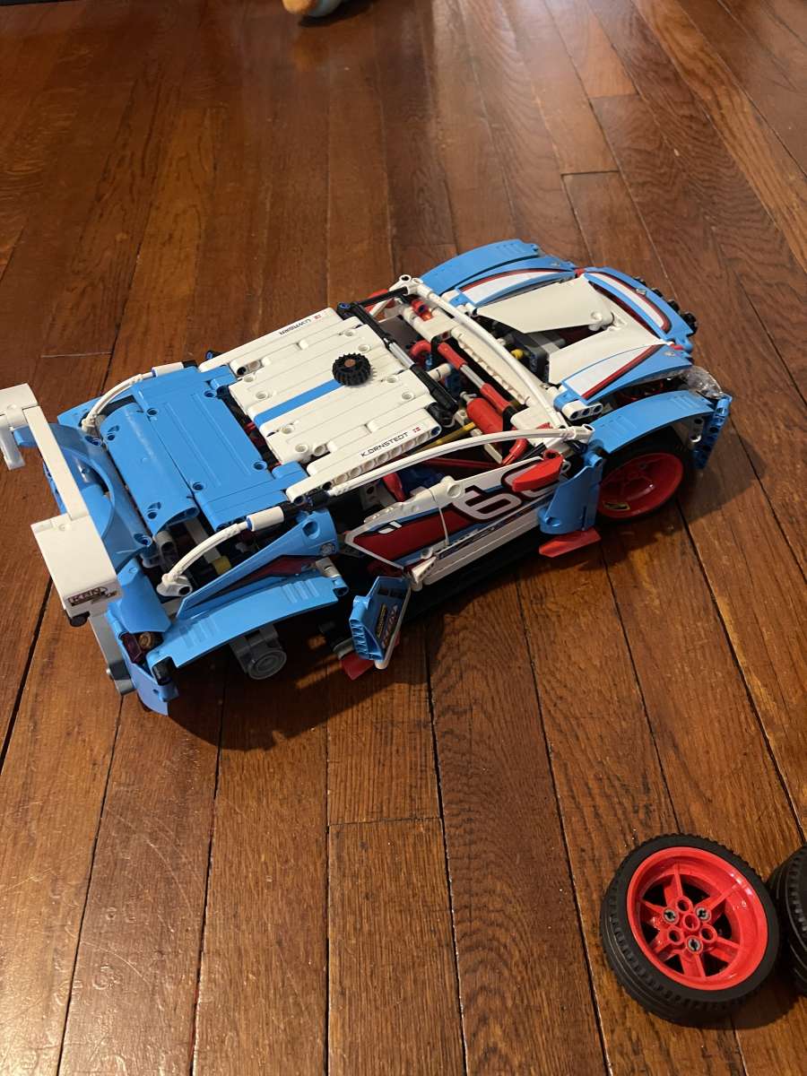 built Lego technic rally car 42077