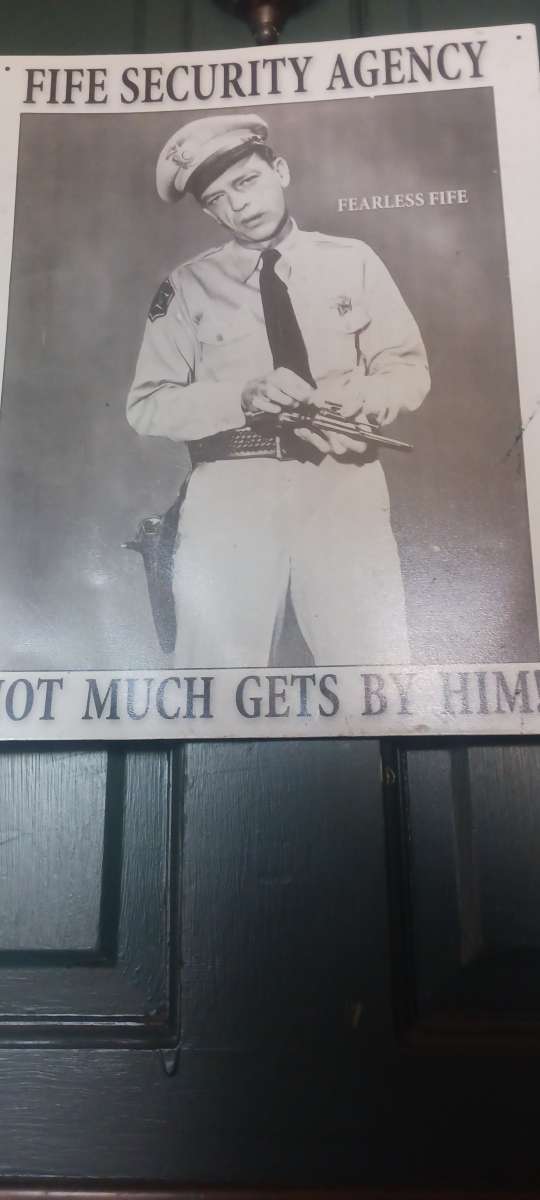 barnie fife security agent metal art