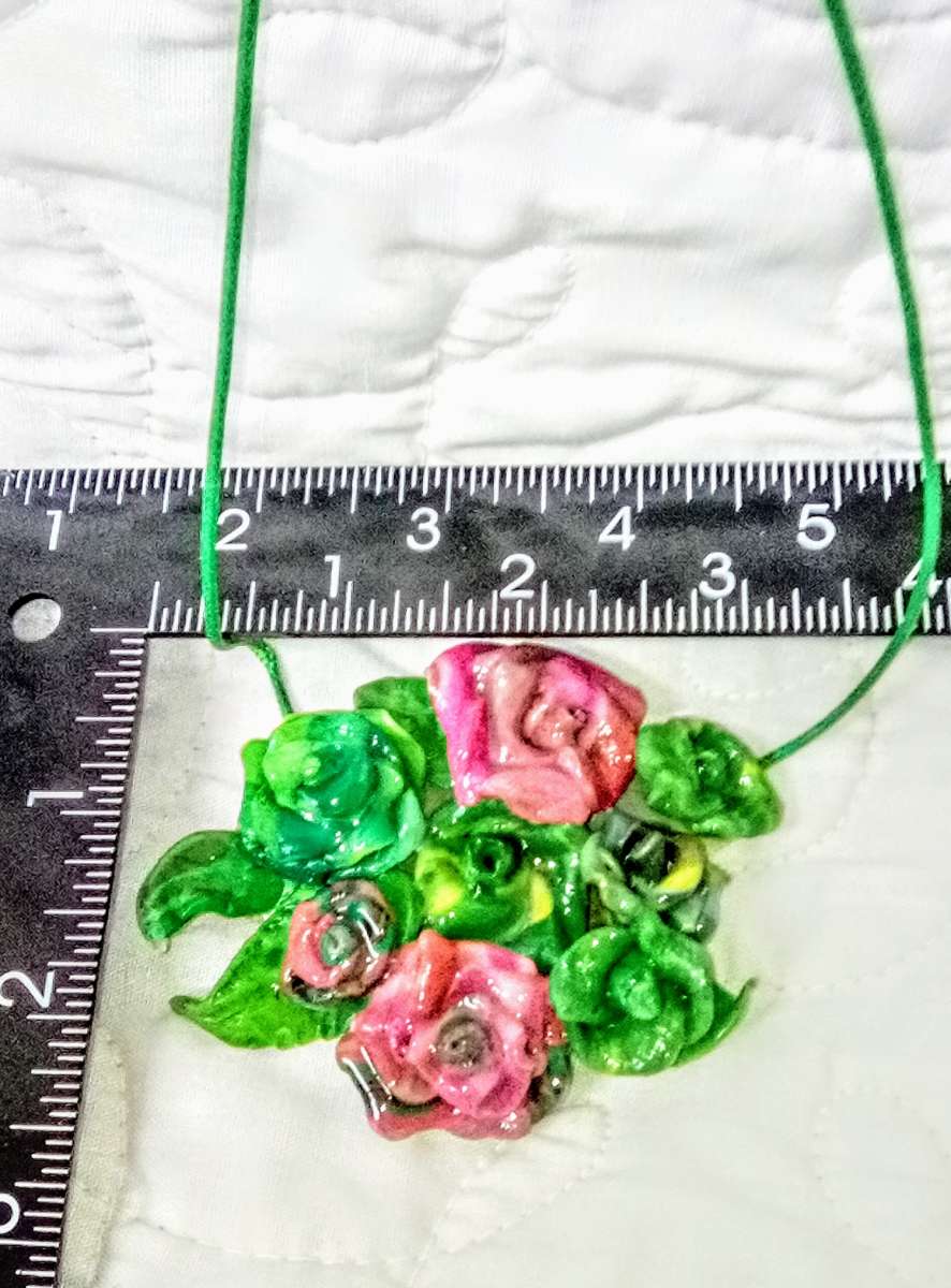 Handcrafted One of a kind Original Rose Statement Necklaces