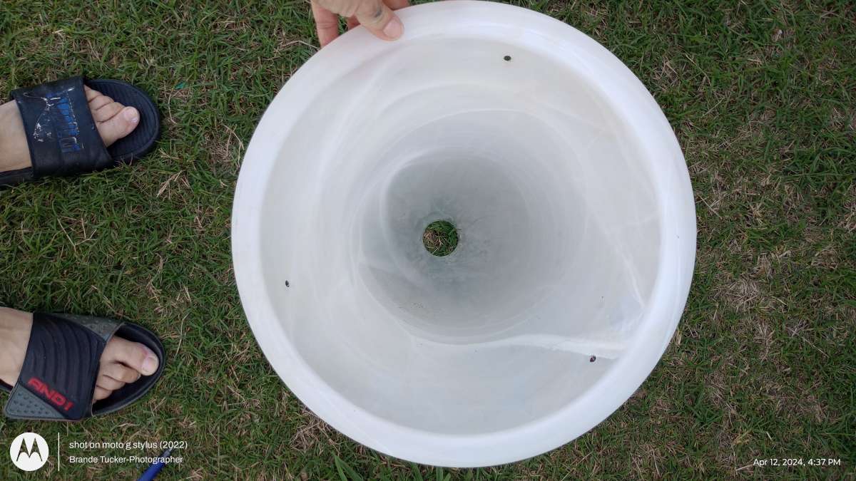 large Milky White swirl glass light dome