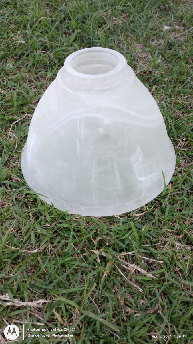 small frosted glass light fixture dome