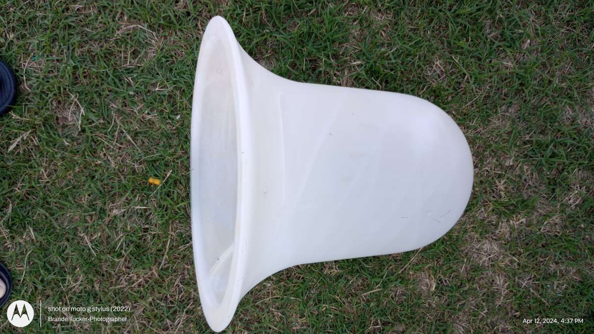 large Milky White swirl glass light dome