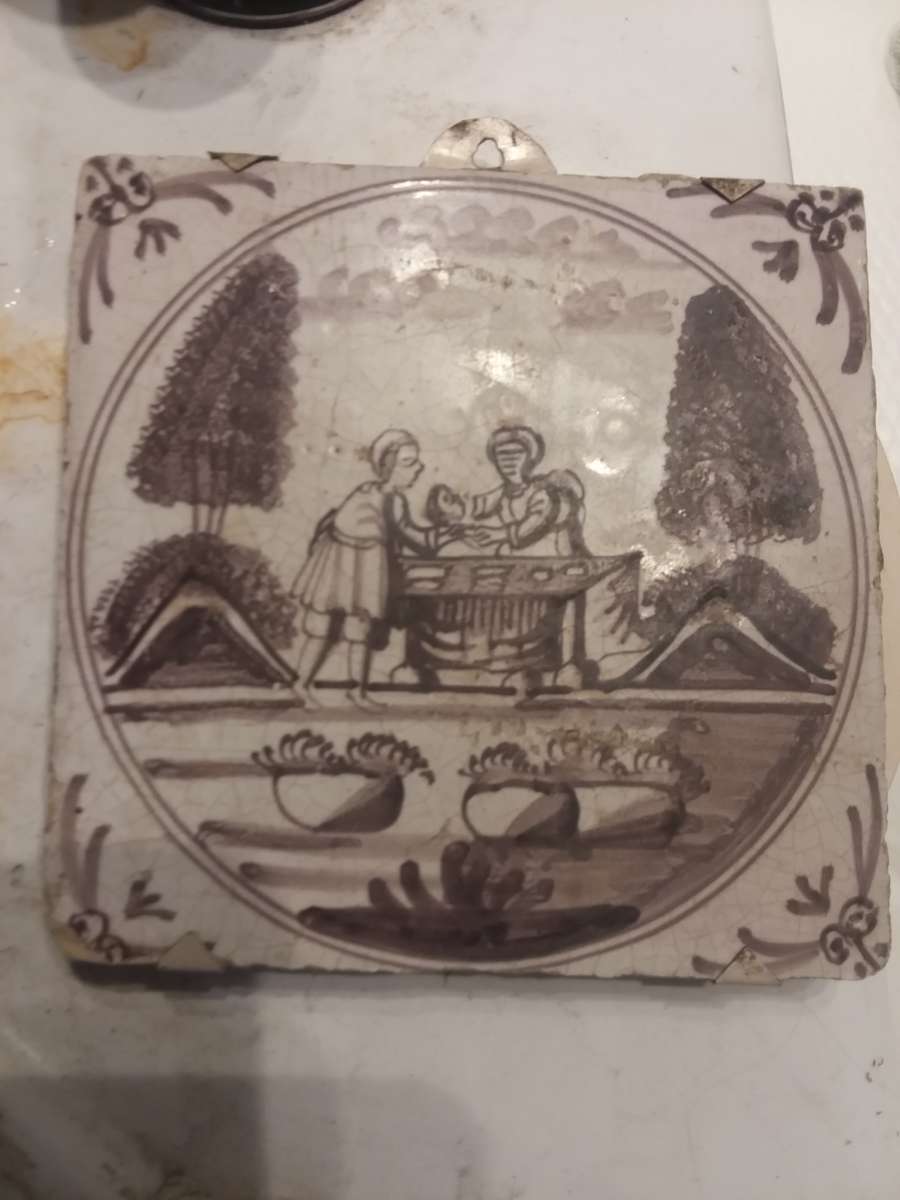 very rear and old tile