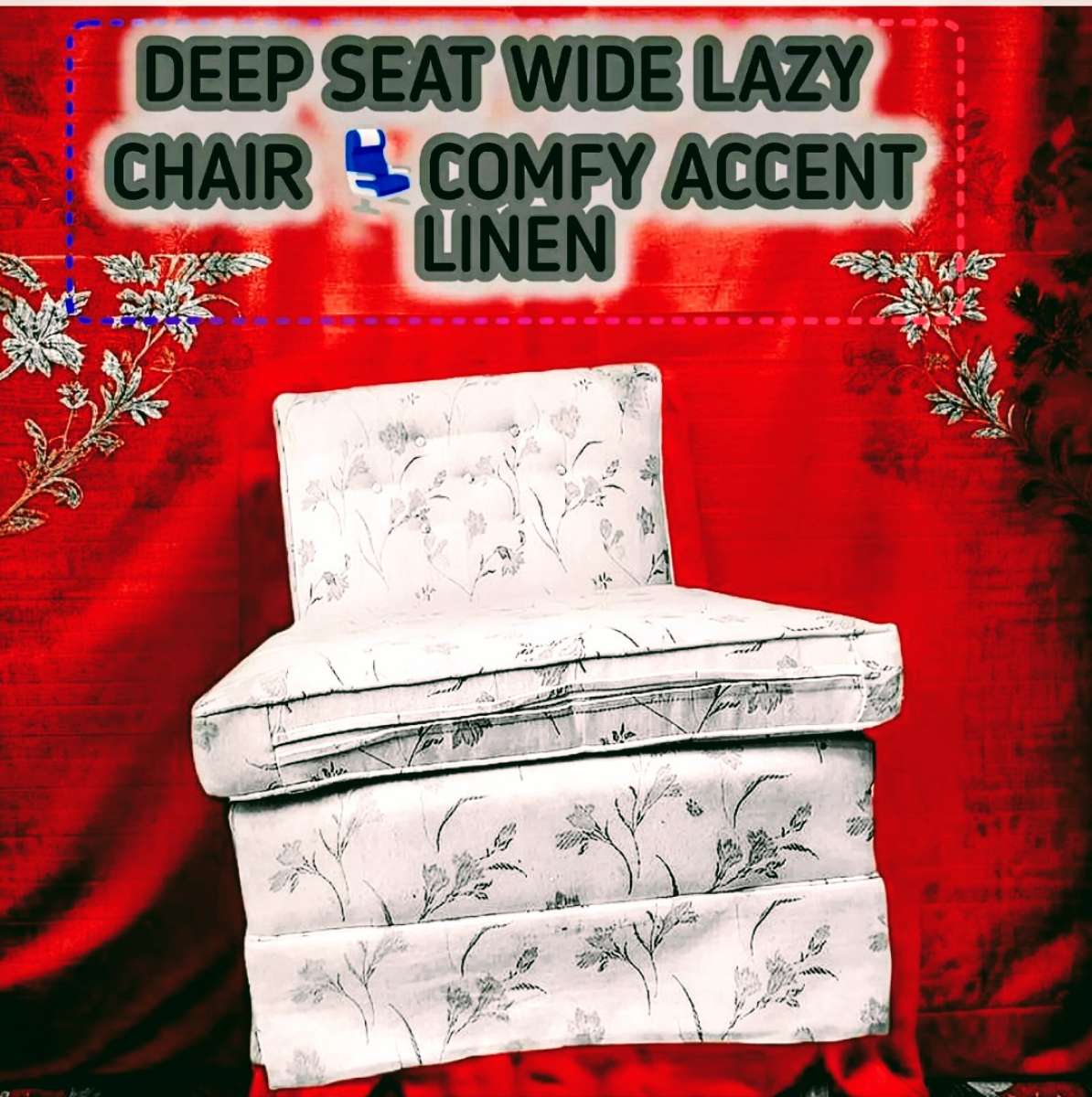 GDF Studio Manon Flora Print Club Lounge AtticDeep SeatNo Ar