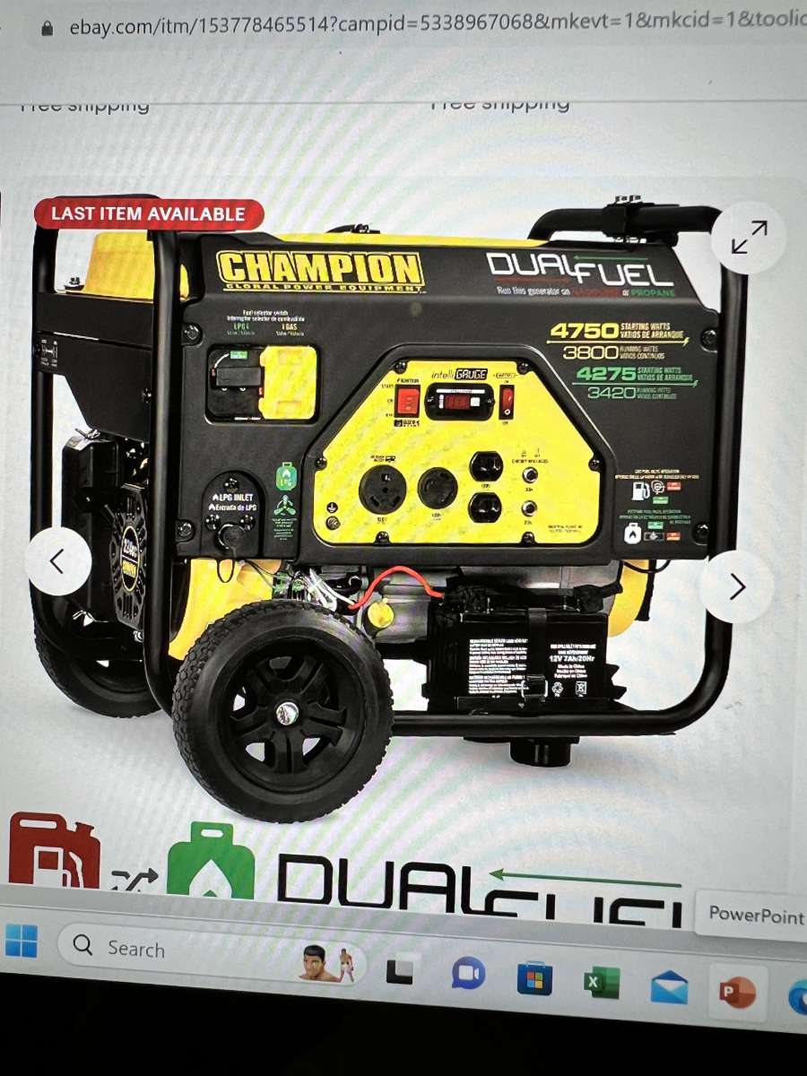 generator gas and propane