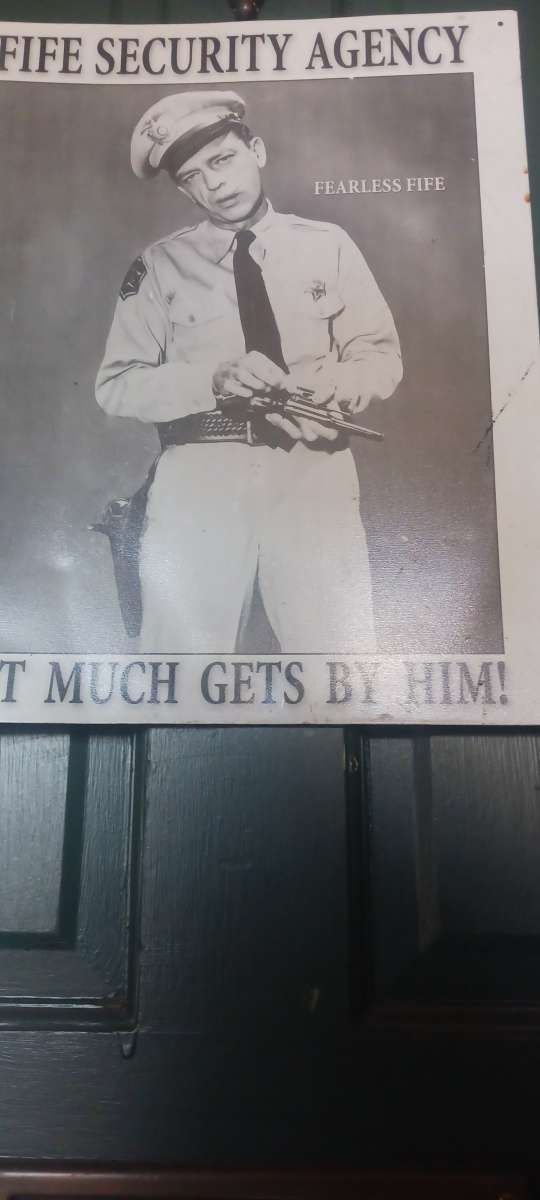 barnie fife security agent metal art