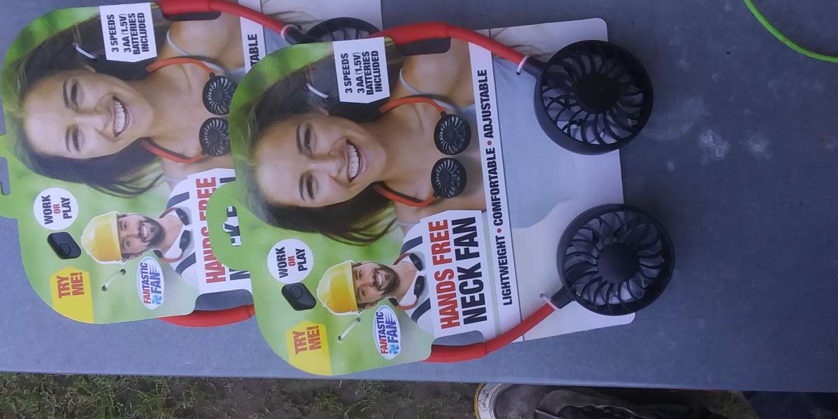 2 New Hands Free Neck Fan