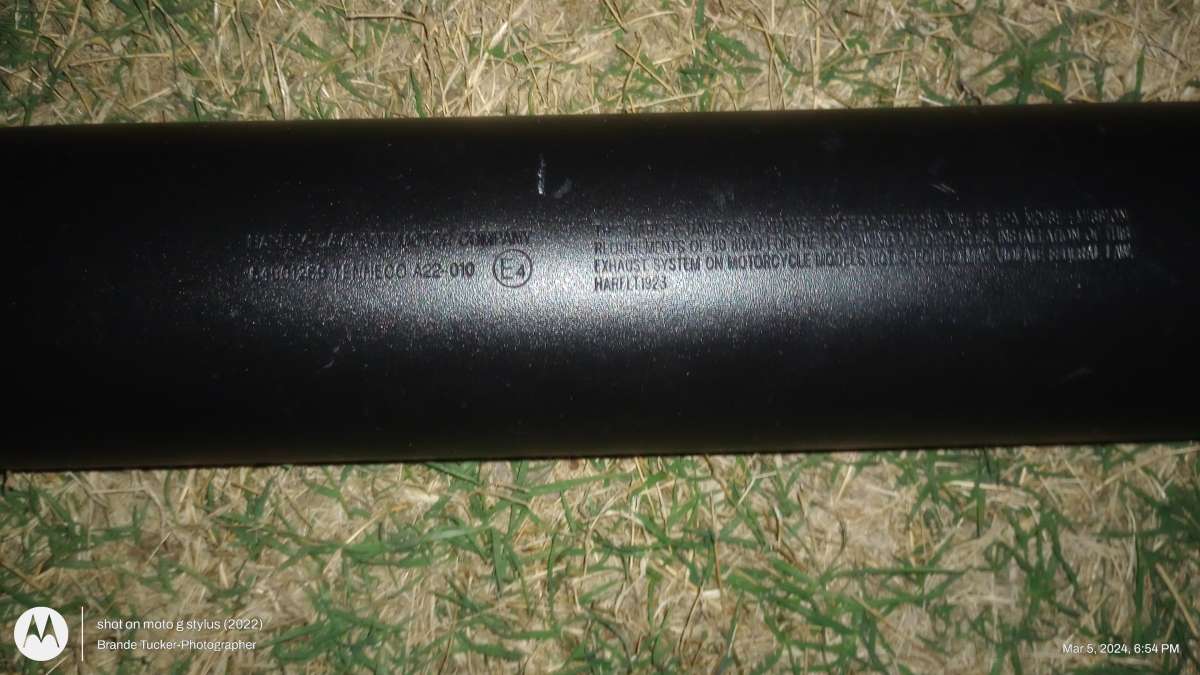 Harley Davidson Black Exhaust Pipe