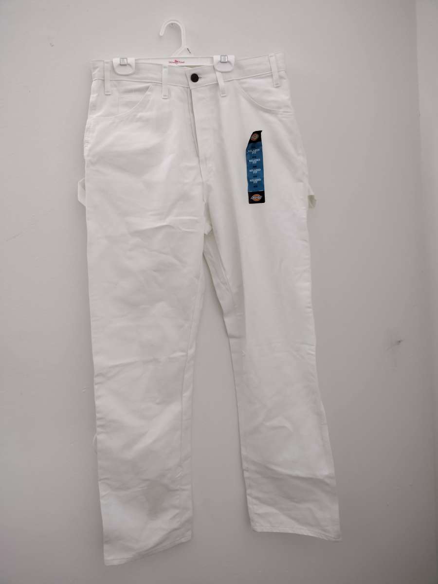 Dickies White Relaxed Fit Carpenter Jeans MENS SIZE 3232