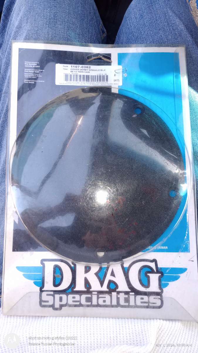 Drag Specialties Derby Cover Wrinkle Black