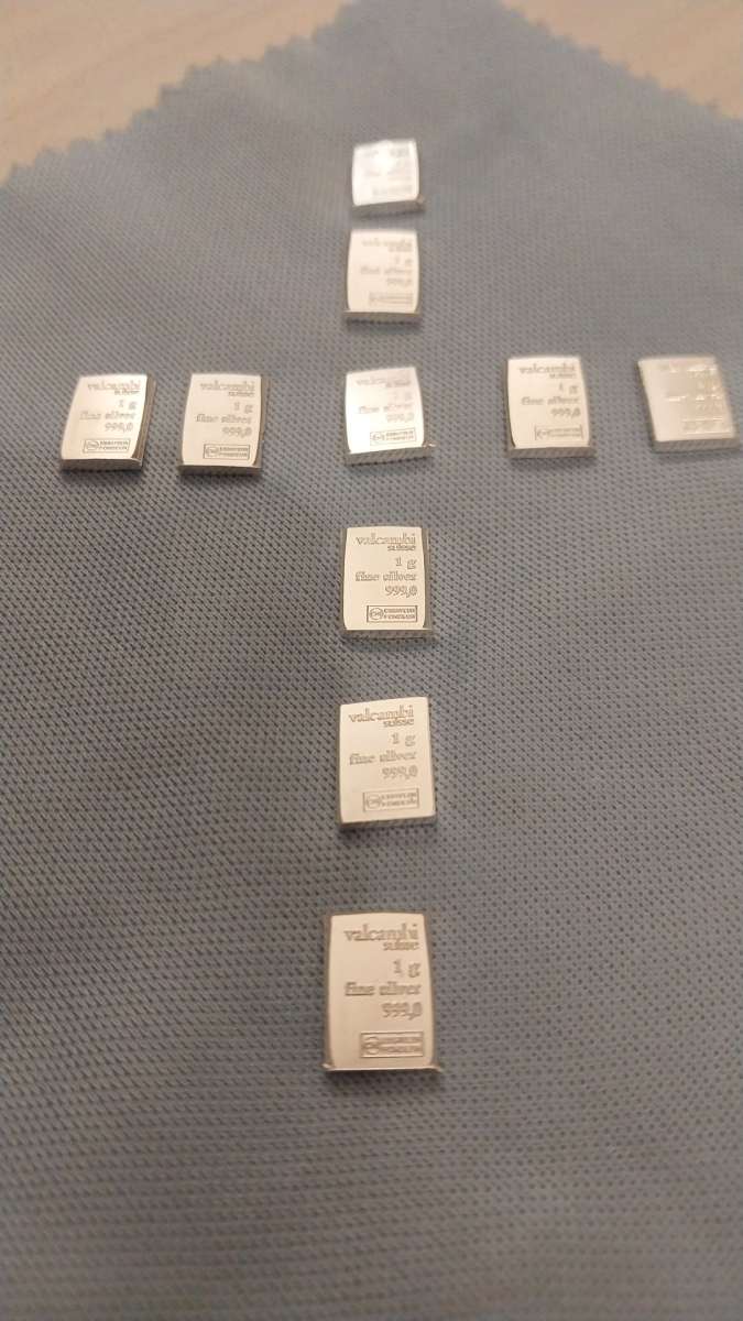 lot of 10 999 fine silver bars