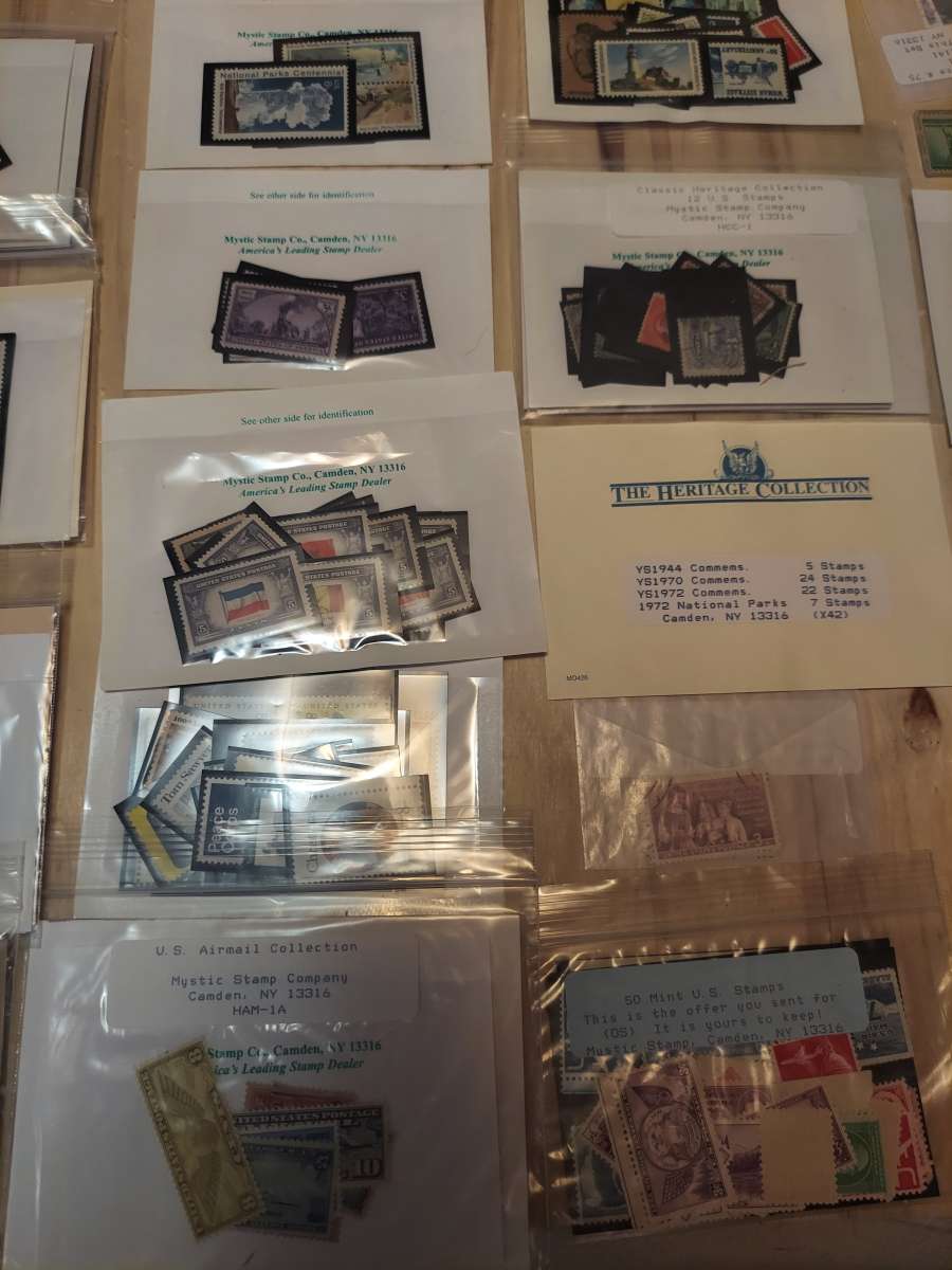 I have five hundred old post stamps and some books and some