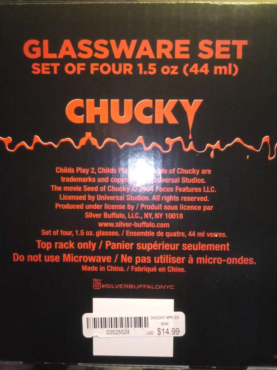 4 Chucky sho glasses never been used