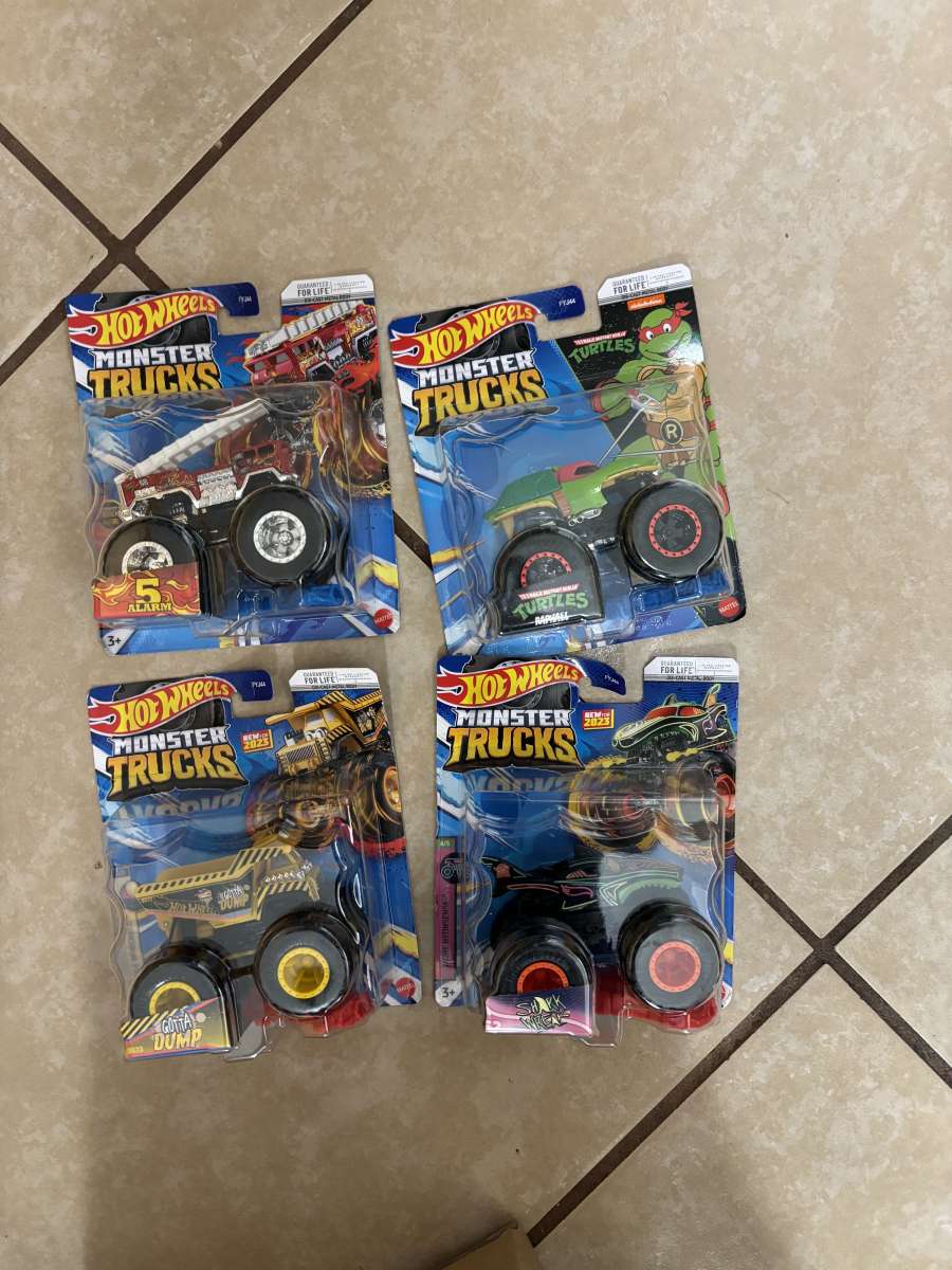 hot wheels monster trucks 4 pack
