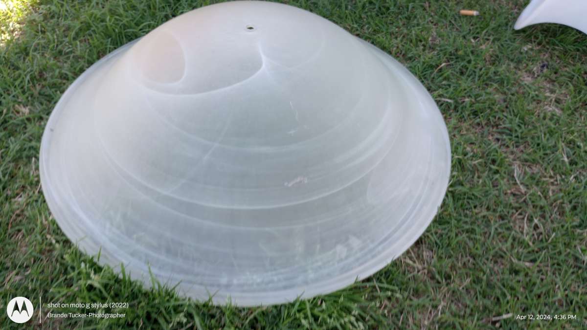 26 large glass frosted milky white swirl ceiling fan dome