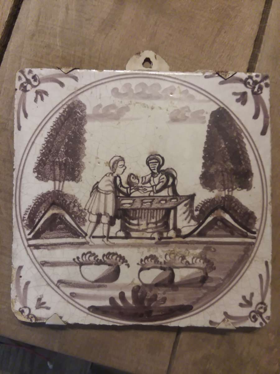 very rear and old tile