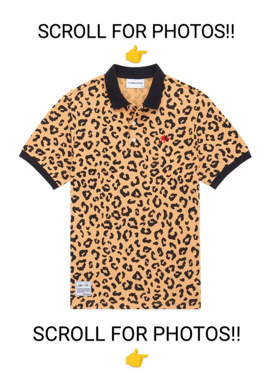 Arthur Ashe Leopard 1968 Tennis Tee
