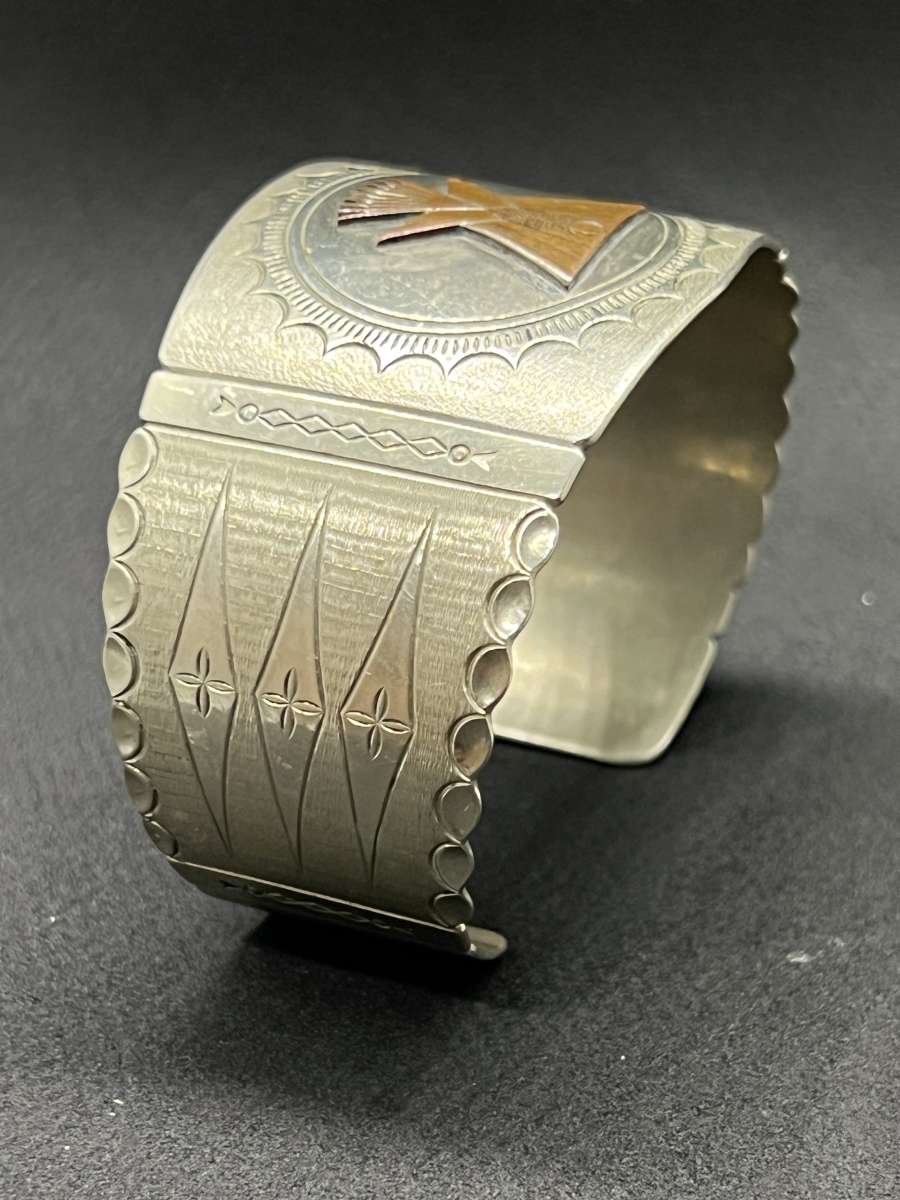 Collectable Old  Authentic Eygptian Sliver Plated Bangle