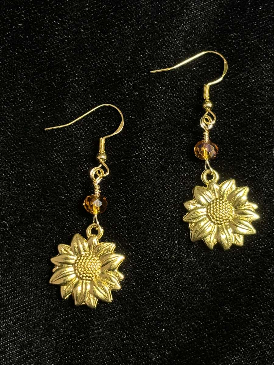 Sunny Days Sunflower Earrings