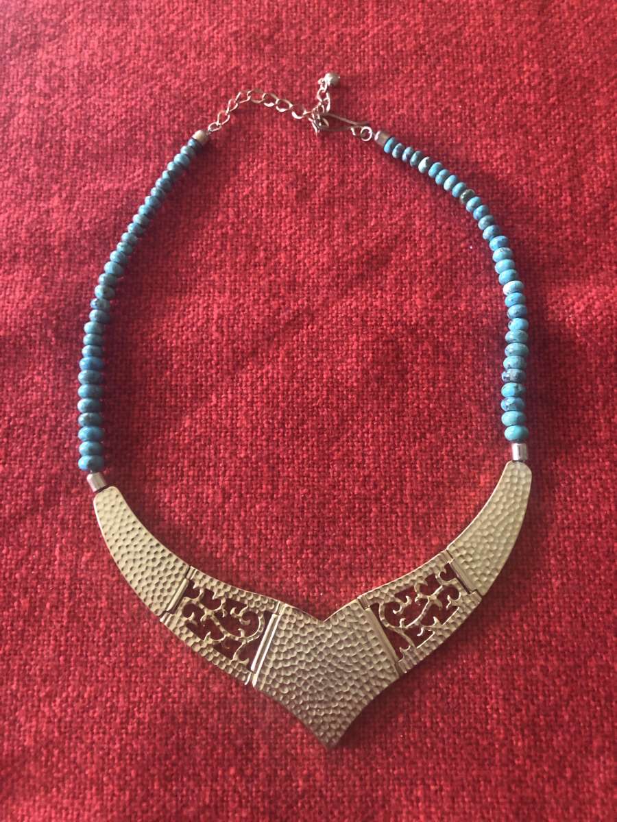 Jay King Gemstone Signed DTR  Copper and Inlay Turquoise Nec