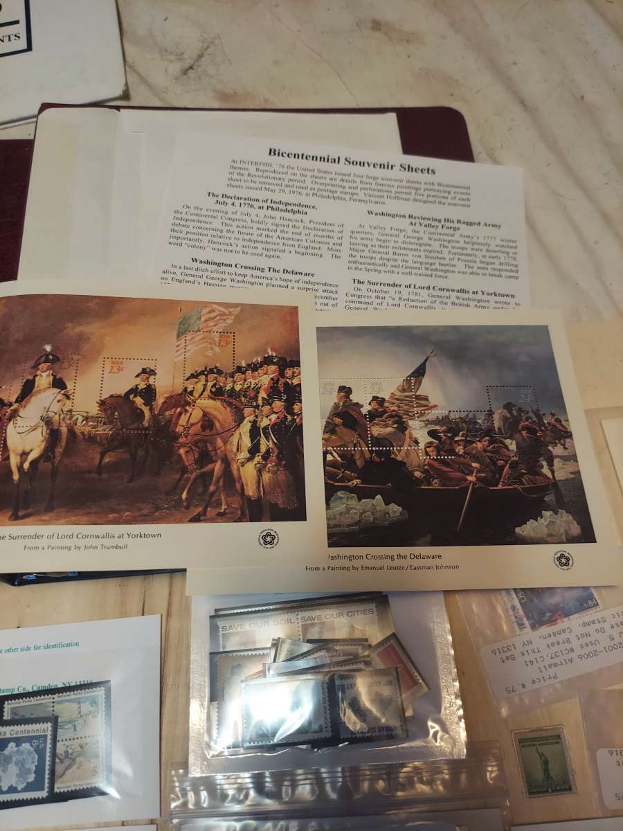 I have five hundred old post stamps and some books and some