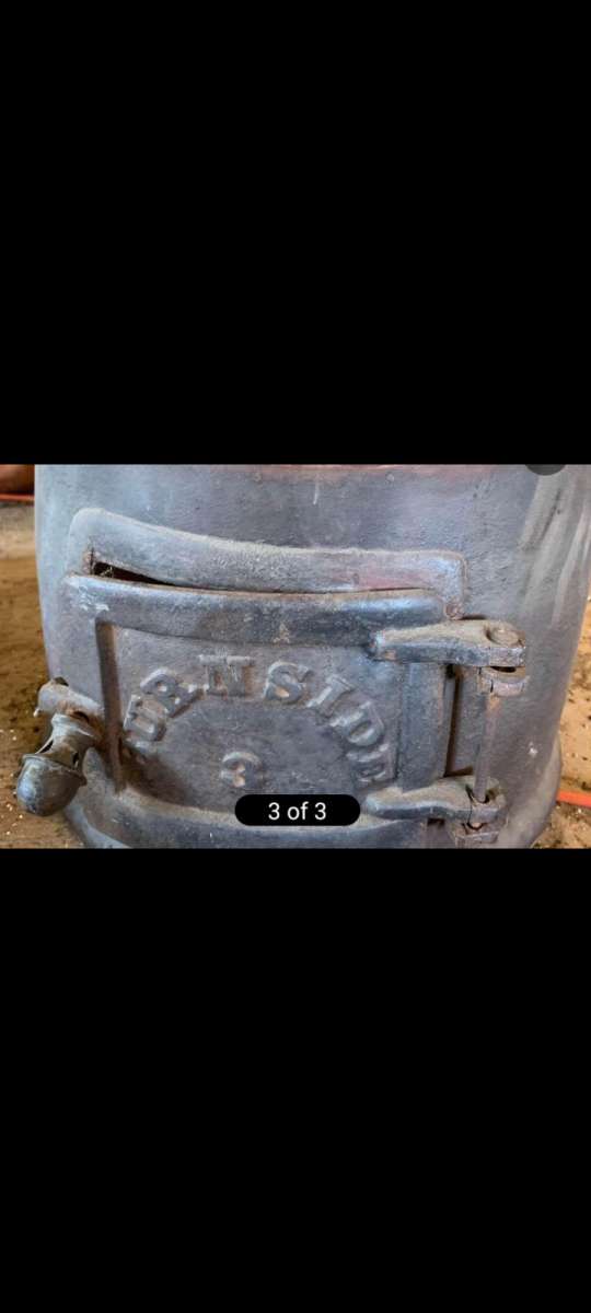 wood stove vintage with accessories